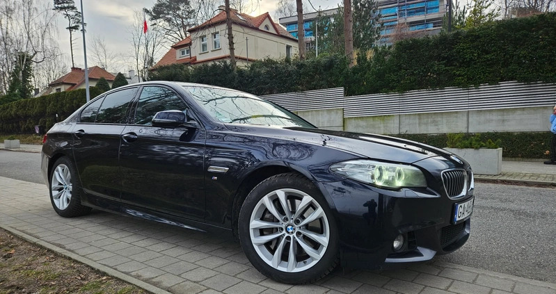 BMW Seria 5 cena 89790 przebieg: 204000, rok produkcji 2015 z Gdynia małe 154